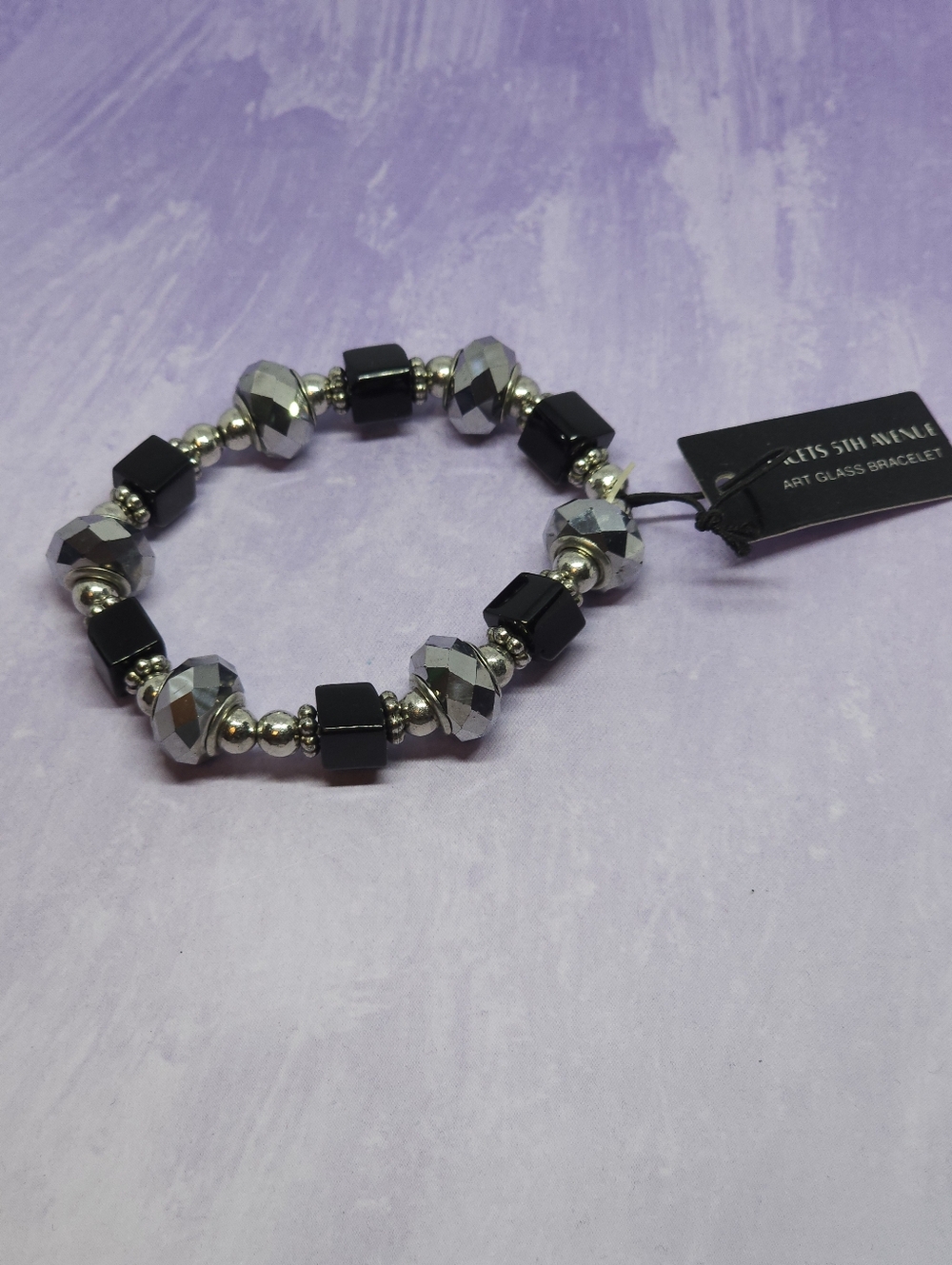 5th Avenue Art Glass Stretchy Bracelet NWT